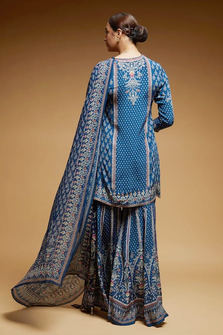 Nirraamyaa Designer Blue Kurta Set 