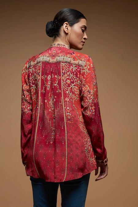 Nirraamyaa Designer Red Shirt 