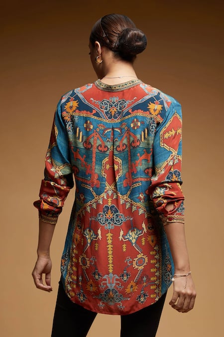 Nirraamyaa Designer Blue Shirt  