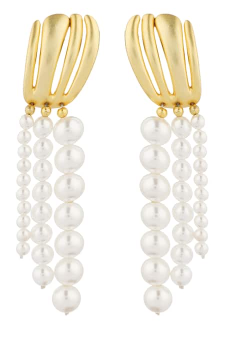 Zariin Scent of the Sea Pearl Earrings 