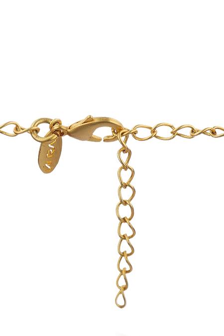 Zariin_Gold Plated Ropes Of Pearl Choker Necklace _Online_at_Aza_Fashions