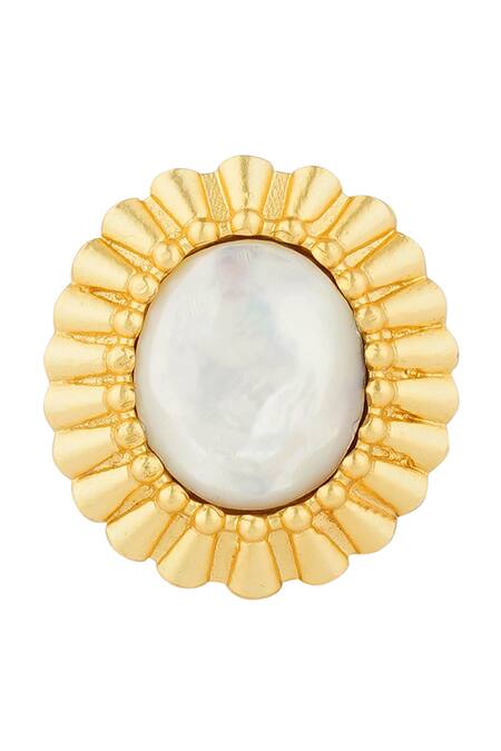 Zariin_Gold Plated Sunny Getaway Ring _Online_at_Aza_Fashions