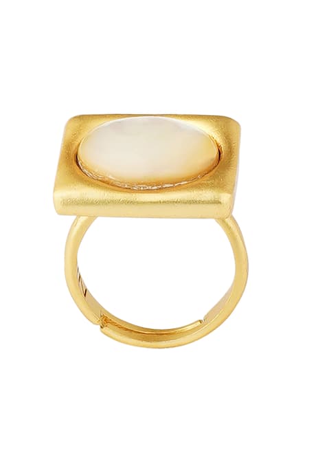 Zariin Gold Adjustable Live it Up Ring 