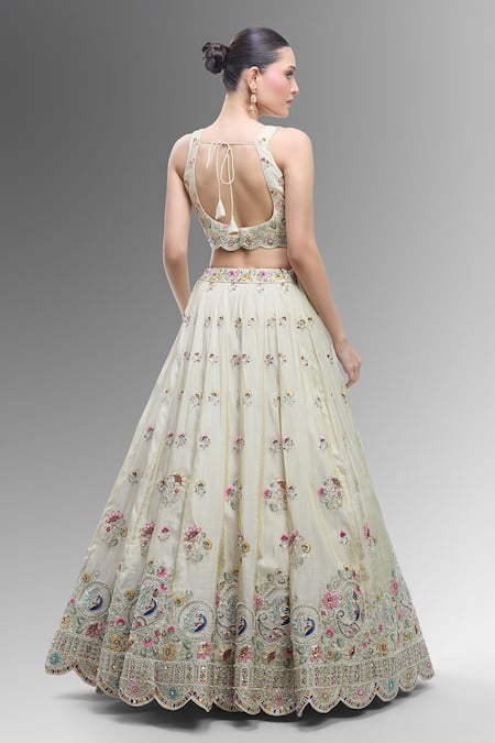 Samyukta Singhania Cream Embroidered Classic Lehenga Set 