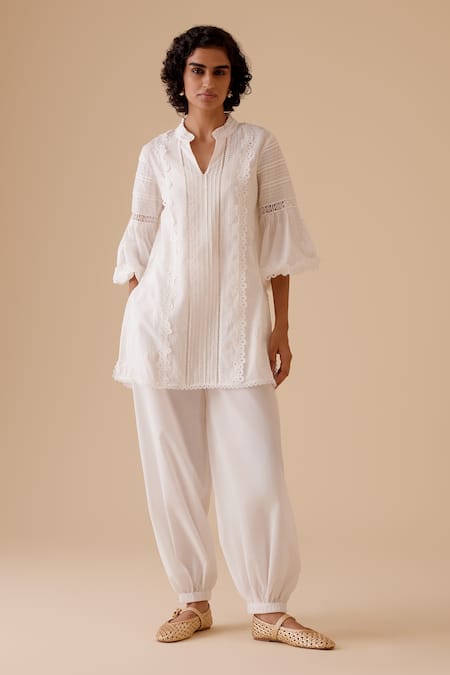 BUNKA Ivory Cecile Tunic Kurta Set 
