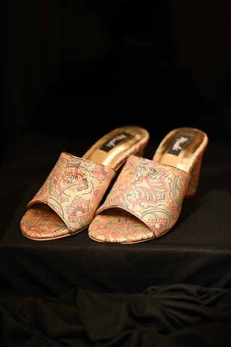 Miraki Colorful Brocade Ethnic Mules 