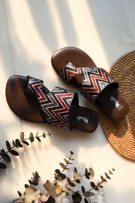 Miraki Printed Slide In Flats 