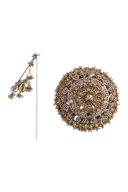 Vaidaan Antique Gold & Silver Hair Accessory 