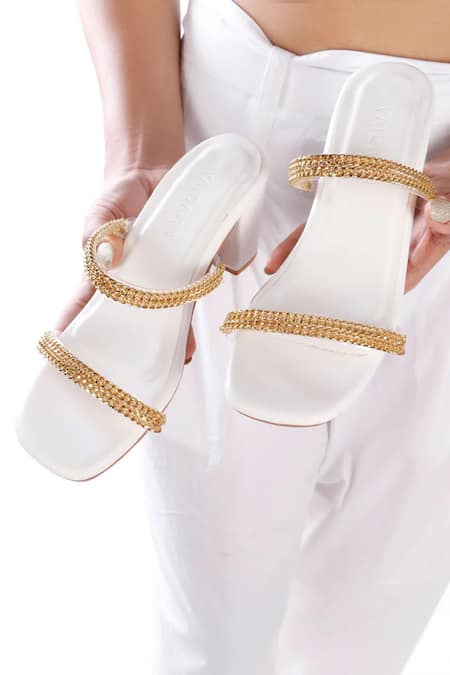 Vaidaan Designer Rekha Heels with Pearl Embellishments