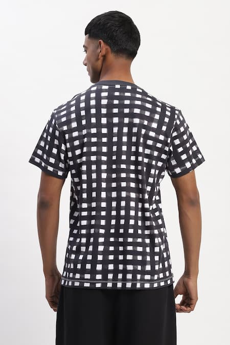 Abraham And Thakore Watercolour Checks T-Shirt 
