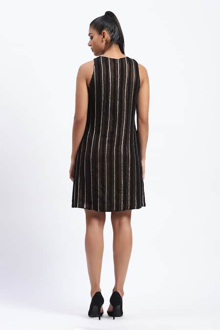 Abraham And Thakore Foil Cutwork Dress 