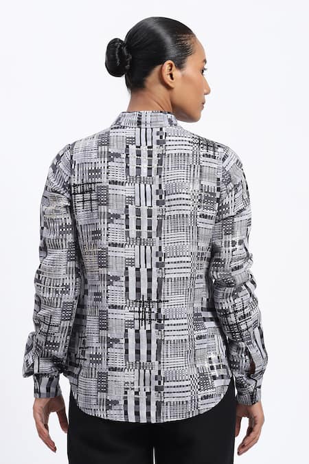 Abraham And Thakore Handpainted Checks Shirt 