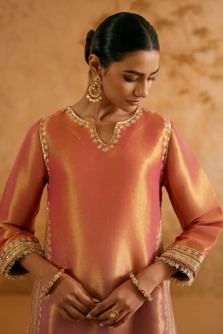 Nero India Orange & Purple Kurta Sharara Set 