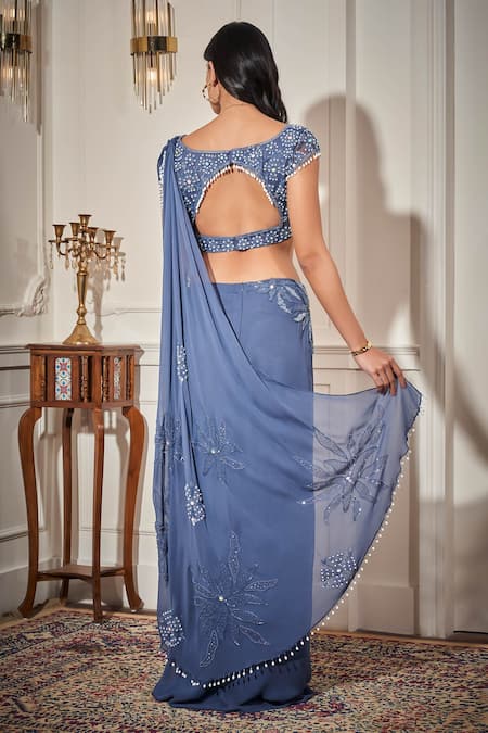 Rimple Agrawal Designer Pre-Draped Saree & Blouse Set 