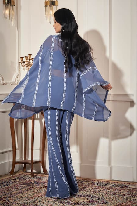 Rimple Agrawal Blue Georgette Kaftan Set 