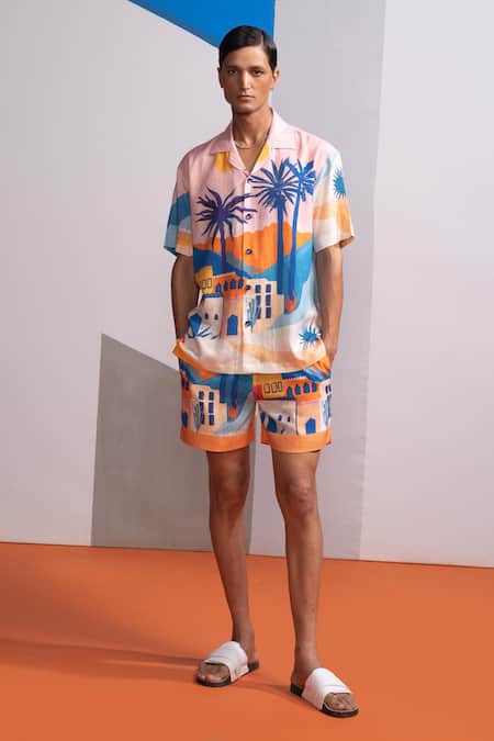 Nautanky Cosmic City Printed Shirt & Shorts Set 
