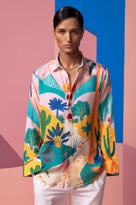 Nautanky Bushland Print Full Sleeve Shirt 