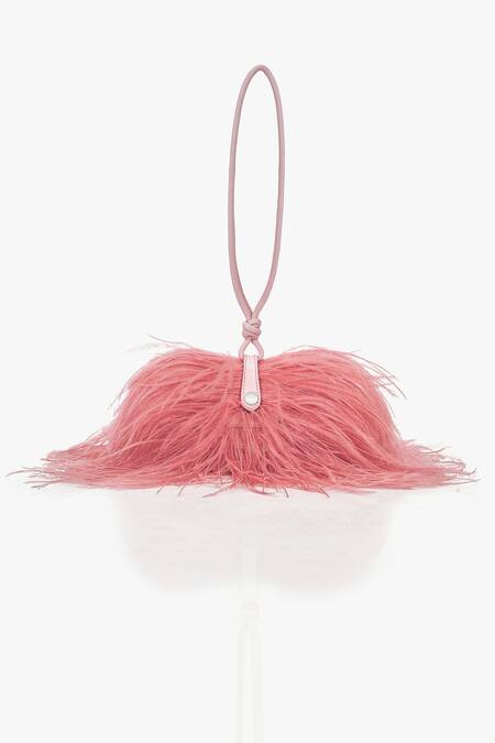 Buy_Outhouse_Pink Rhinestones The Scarlet Minivet Clutch _Online_at_Aza_Fashions