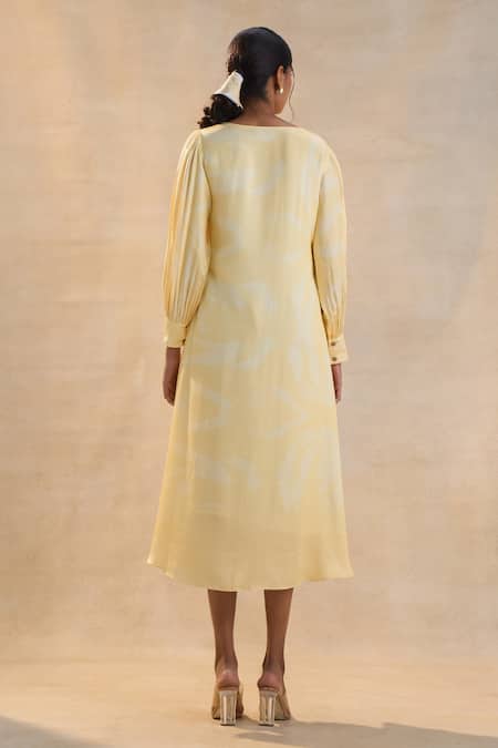 Vedika M Yellow Sunshine Midi Dress 