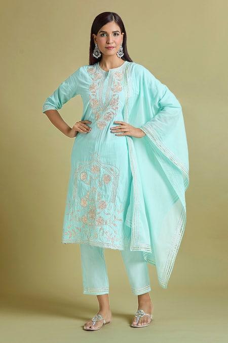 Samyukta Singhania Gotta Patti Embroidered Kurta Pant Set 