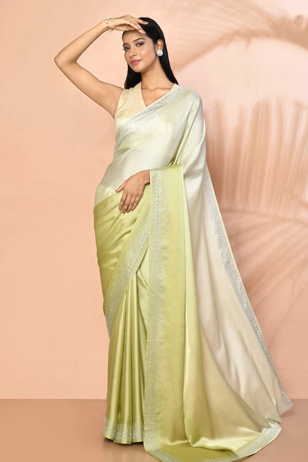 Samyukta Singhania Ombre Satin Saree With Running Blouse 