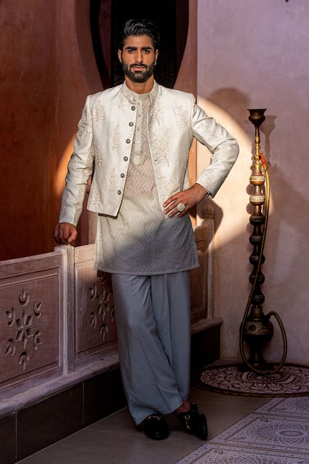 NAFS Floral Embroidered Kurta Set 