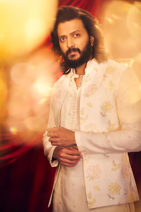 Buy Nafs Ivory Chanderi Embroidery Floral Badla Work Bundi Set Online at Aza Fashions Buy_Nafs_Ivory Chanderi Embroidery Floral Badla Work Bundi Set _Online_at_Aza_Fashions