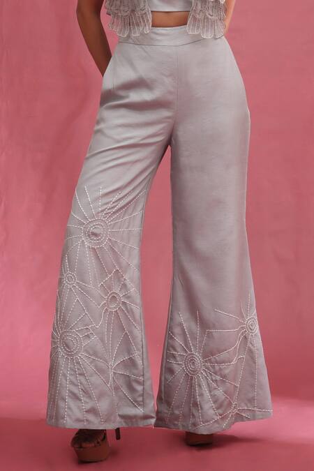 Urmil Blue Organza, Silk Ruffles, Embroidery Open Neck, Ice Layered Jacket Set Online at Aza Fashions Urmil_Blue Organza, Silk Ruffles, Embroidery Open Neck, Ice Layered Jacket Set _Online_at_Aza_Fashions