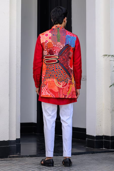 Juhi Bengani Multi Colour Designer Nehru Jacket Set 