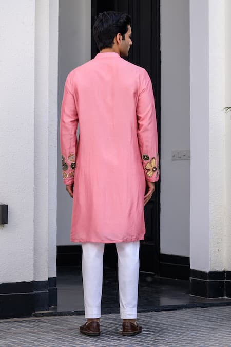 Juhi Bengani Embroidered Pink Kurta Set 