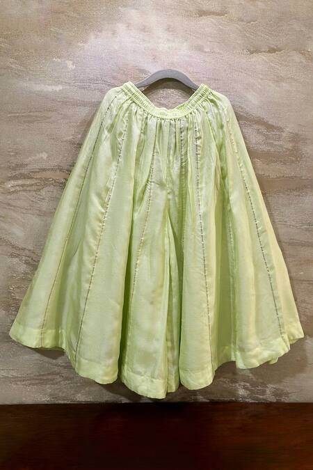 Shop_Rage Attire-Sweta Saria_Green Mirrors Flower Palazzo Set _Online_at_Aza_Fashions