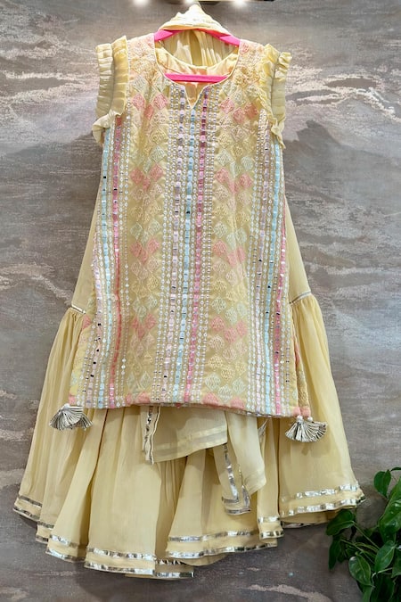 Rage Attire-Sweta Saria Mirror Embroidered Kurta Set 