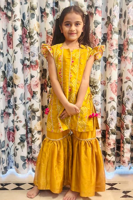 Rage Attire-Sweta Saria Patola Panelled Kurta Sharara Set 