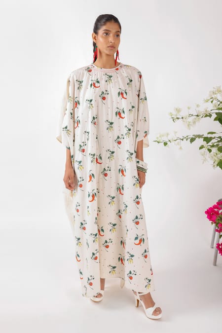 Nikasha Chilly Print Seersucker Kaftan 