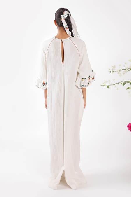 Nikasha Chilly Embroidered Cream Jumpsuit 