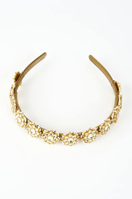 Buy Vivinia By Vidhi Mehra Gold Plated Kundan Polki Mathapatti Online at Aza Fashions Buy_Vivinia By Vidhi Mehra_Gold Plated Kundan Polki Mathapatti _Online_at_Aza_Fashions