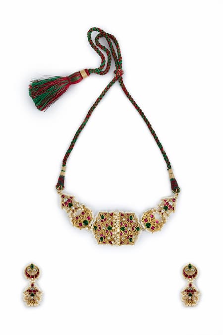 Vivinia By Vidhi Mehra Kundan Polki Designer Jewellery Set 