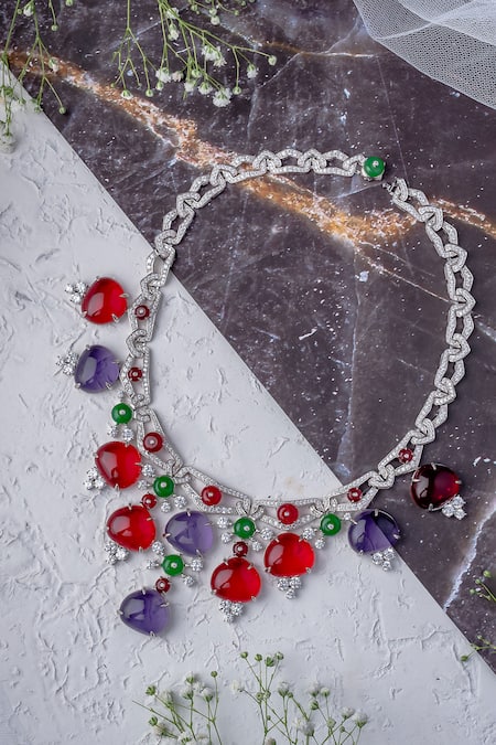 Vivinia By Vidhi Mehra Contemporary Multi Stone Necklace