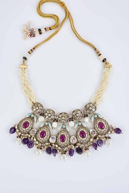 Buy Vivinia By Vidhi Mehra Gold Plated Diamonds, Stones Kundan Polki Designer Jewellery Set Online at Aza Fashions Buy_Vivinia By Vidhi Mehra_Gold Plated Diamonds, Stones Kundan Polki Designer Jewellery Set _Online_at_Aza_Fashions