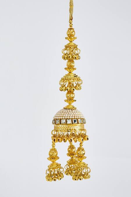 Vivinia By Vidhi Mehra Gold Plated Kundan Polki Designer Kaleeras Online at Aza Fashions Vivinia By Vidhi Mehra_Gold Plated Kundan Polki Designer Kaleeras _Online_at_Aza_Fashions