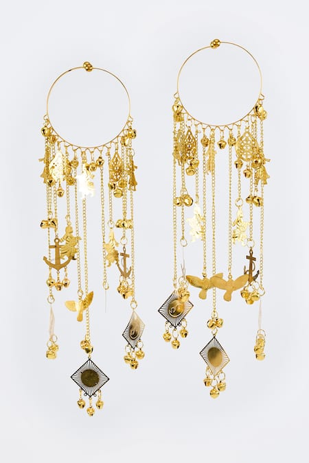 Vivinia By Vidhi Mehra Gold Adjustable Kaleera Bangles 