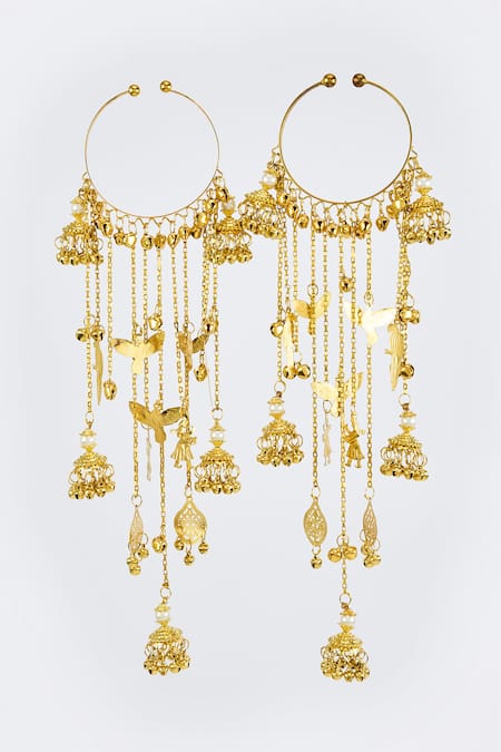 Vivinia By Vidhi Mehra Gold Adjustable Kaleera Bangles 