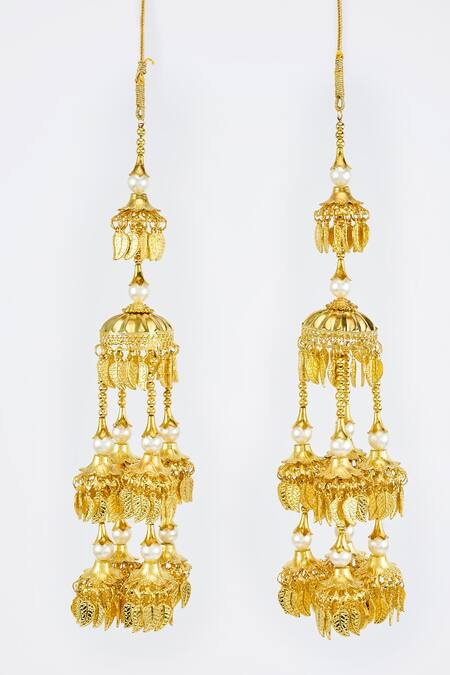 Vivinia By Vidhi Mehra Gold Plated Kundan Polki Kaleeras Online at Aza Fashions Vivinia By Vidhi Mehra_Gold Plated Kundan Polki Kaleeras _Online_at_Aza_Fashions