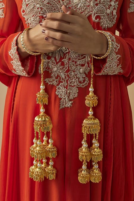 VIVINIA by Vidhi Mehra Gold Kundan Polki Kaleeras 