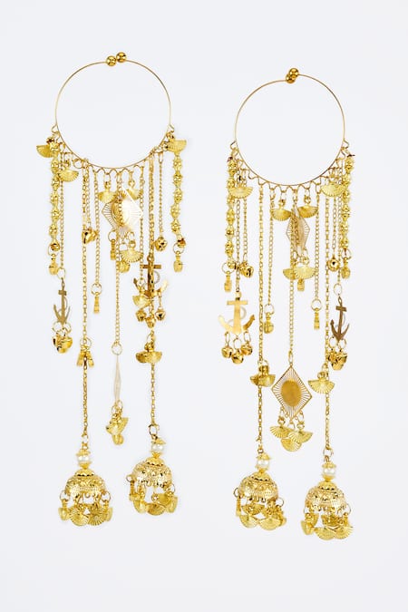 Vivinia By Vidhi Mehra Gold Kaleera Bangles with Charms 