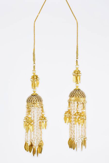 Buy Vivinia By Vidhi Mehra Gold Plated Kundan Polki Designer Kaleeras Online at Aza Fashions Buy_Vivinia By Vidhi Mehra_Gold Plated Kundan Polki Designer Kaleeras _Online_at_Aza_Fashions