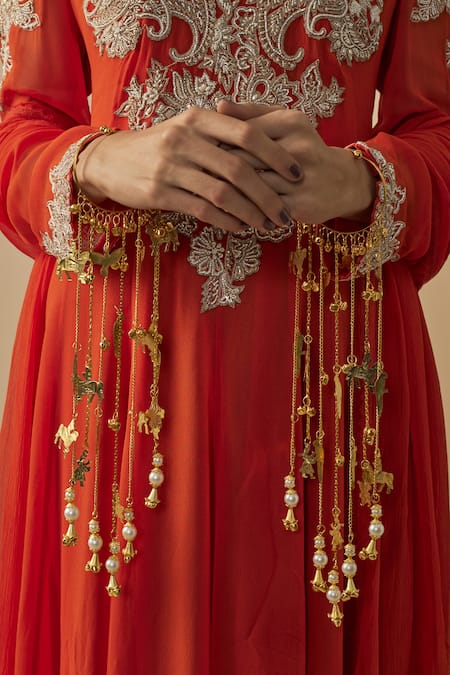 VIVINIA by Vidhi Mehra Gold Adjustable Kaleera Bangles 