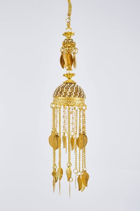 Vivinia By Vidhi Mehra_Gold Plated Kundan Polki Designer Kaleeras _Online_at_Aza_Fashions