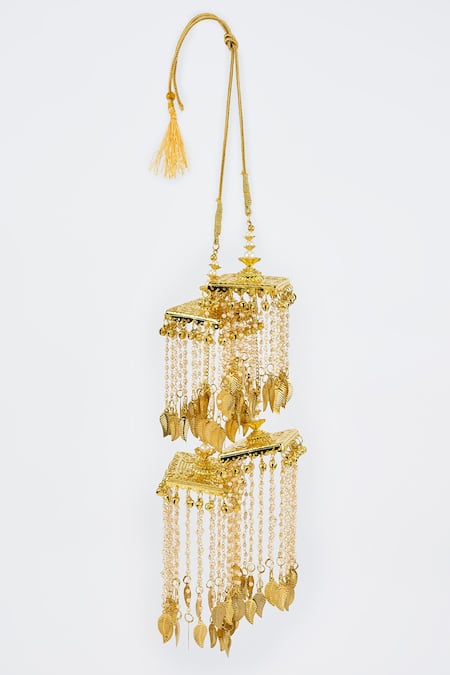 Shop Vivinia By Vidhi Mehra Gold Plated Kundan Polki Kaleera Set at Aza Fashions Shop_Vivinia By Vidhi Mehra_Gold Plated Kundan Polki Kaleera Set _at_Aza_Fashions