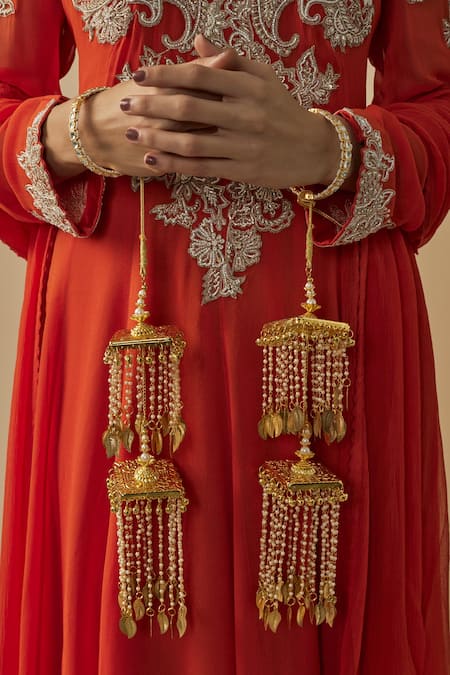 VIVINIA by Vidhi Mehra Gold Kundan Polki Kaleera Set 